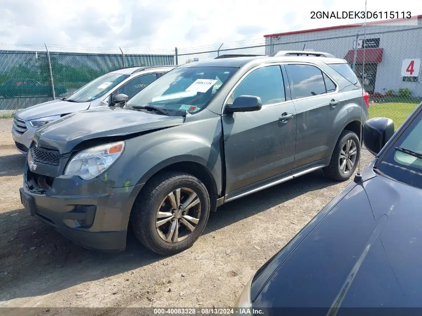 2013 Chevrolet Equinox 1Lt VIN: 2GNALDEK3D6115113 Lot: 40083328