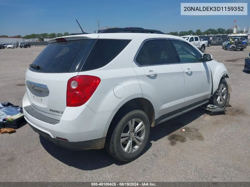 2013 Chevrolet Equinox 1Lt VIN: 2GNALDEK3D1159352 Lot: 40100425