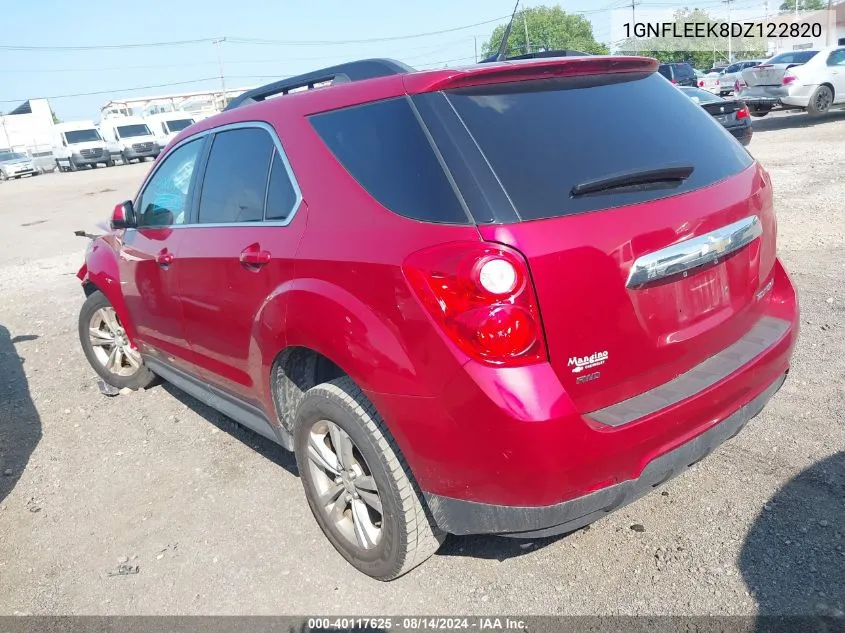 2013 Chevrolet Equinox 1Lt VIN: 1GNFLEEK8DZ122820 Lot: 40117625