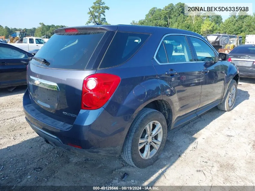 2GNALBEK5D6335938 2013 Chevrolet Equinox Ls