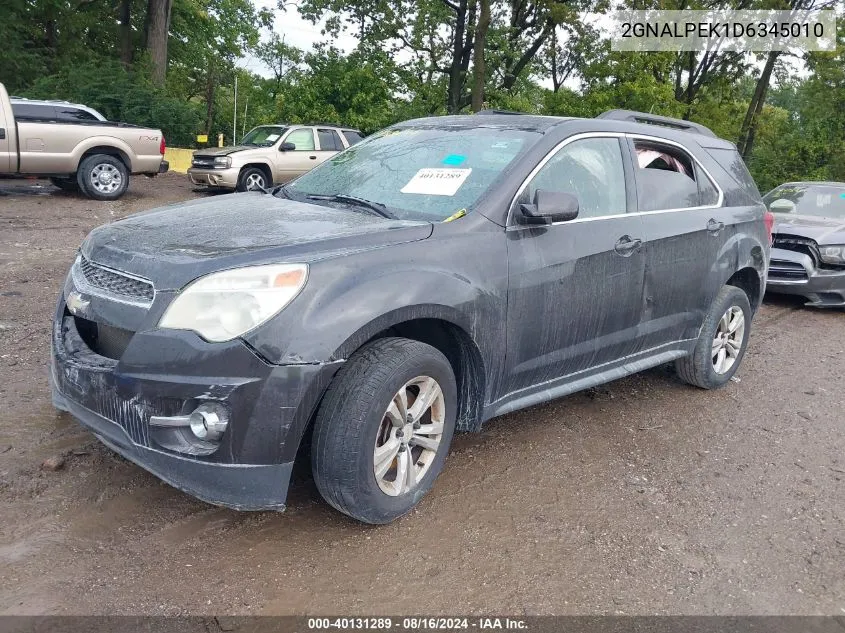 2013 Chevrolet Equinox 2Lt VIN: 2GNALPEK1D6345010 Lot: 40131289