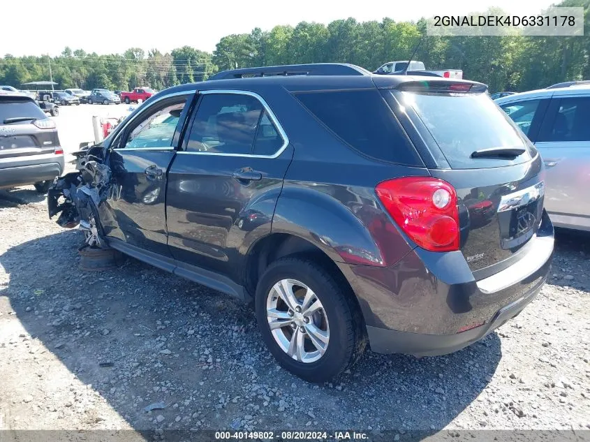 2013 Chevrolet Equinox 1Lt VIN: 2GNALDEK4D6331178 Lot: 40149802