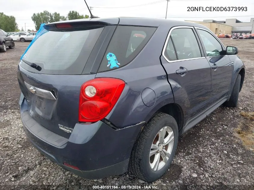 2013 Chevrolet Equinox Ls VIN: 2GNFLCEK0D6373993 Lot: 40151164