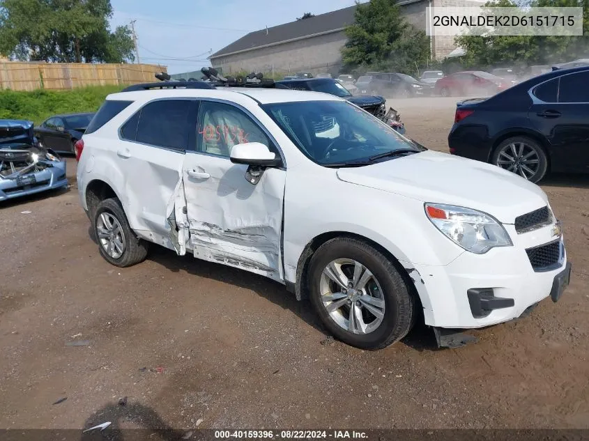 2013 Chevrolet Equinox 1Lt VIN: 2GNALDEK2D6151715 Lot: 40159396