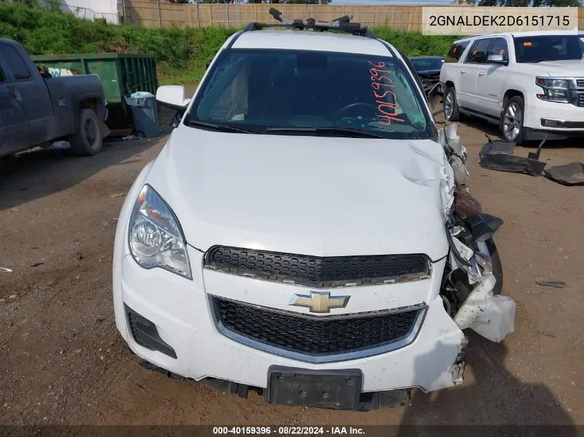 2013 Chevrolet Equinox 1Lt VIN: 2GNALDEK2D6151715 Lot: 40159396