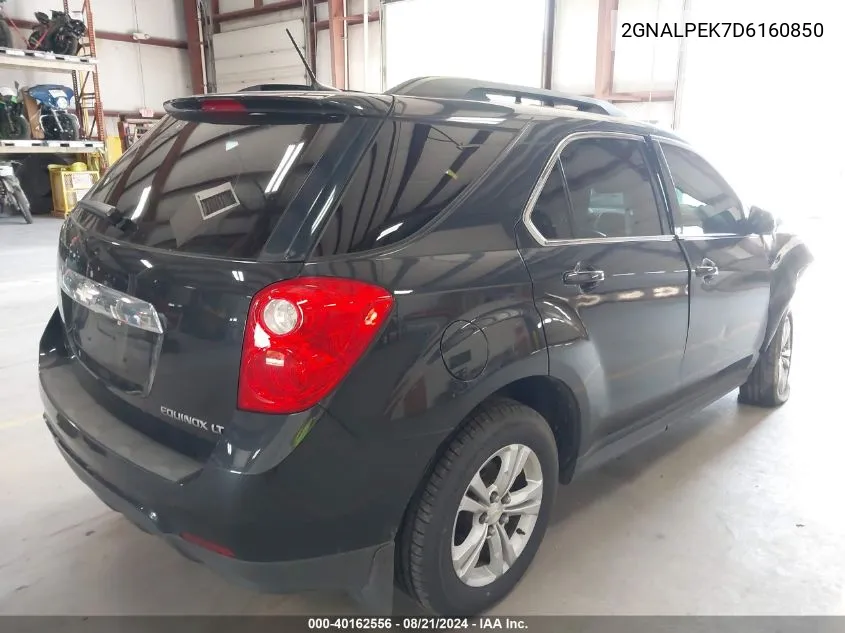 2013 Chevrolet Equinox 2Lt VIN: 2GNALPEK7D6160850 Lot: 40162556