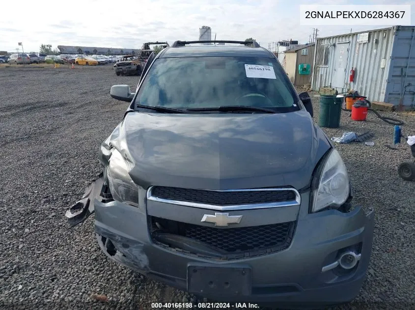 2013 Chevrolet Equinox Lt VIN: 2GNALPEKXD6284367 Lot: 40166198