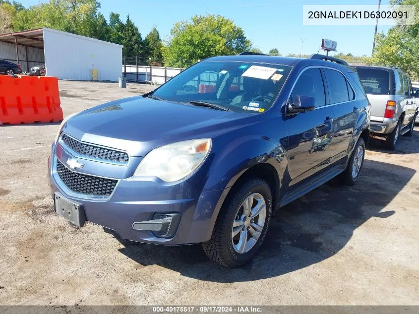 2013 Chevrolet Equinox 1Lt VIN: 2GNALDEK1D6302091 Lot: 40175517