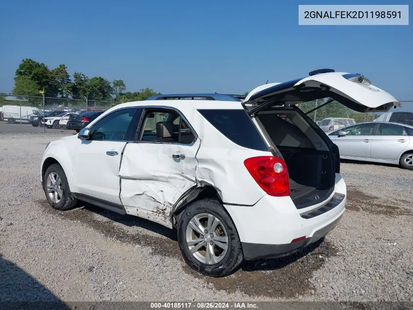 2013 Chevrolet Equinox Ltz VIN: 2GNALFEK2D1198591 Lot: 40185117