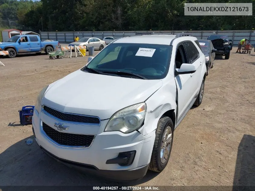 2013 Chevrolet Equinox 1Lt VIN: 1GNALDEKXDZ121673 Lot: 40194257