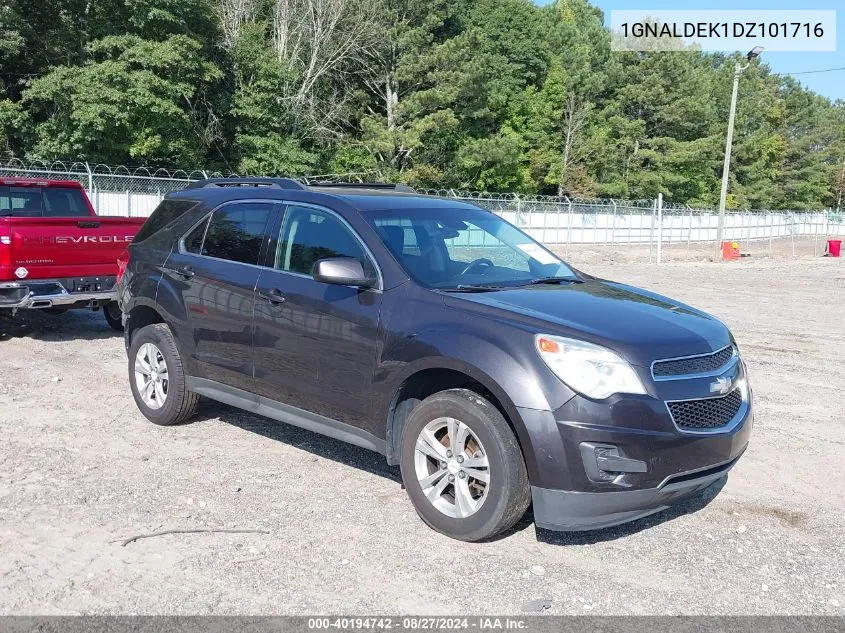 2013 Chevrolet Equinox 1Lt VIN: 1GNALDEK1DZ101716 Lot: 40194742