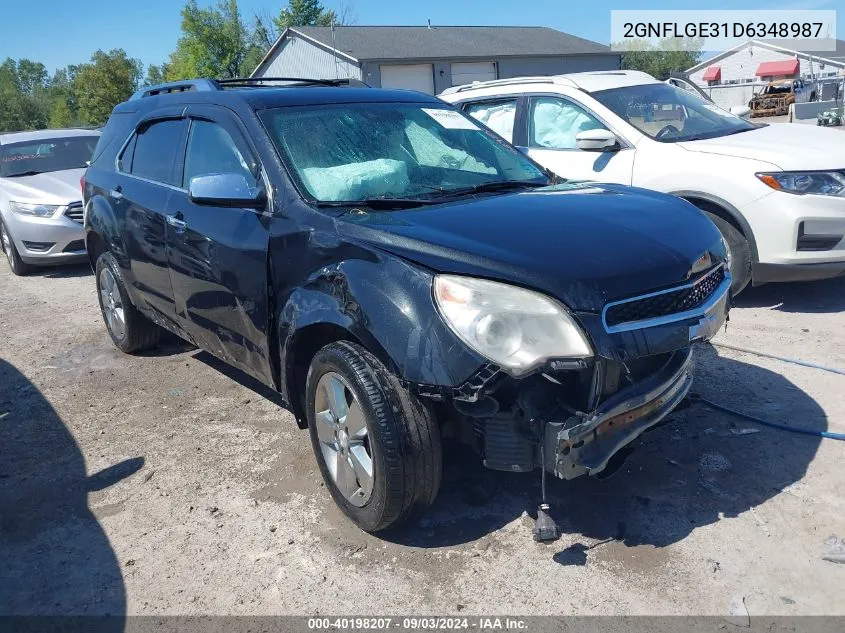 2013 Chevrolet Equinox Ltz VIN: 2GNFLGE31D6348987 Lot: 40198207