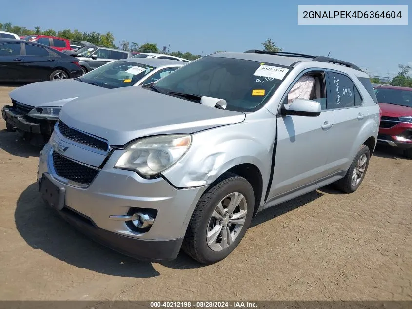 2013 Chevrolet Equinox 2Lt VIN: 2GNALPEK4D6364604 Lot: 40212198