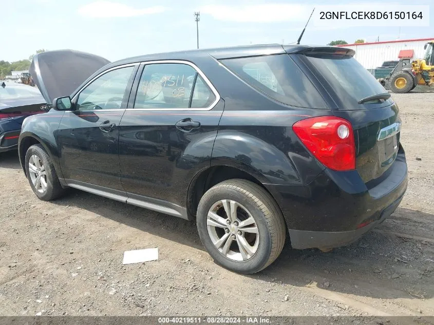 2013 Chevrolet Equinox Ls VIN: 2GNFLCEK8D6150164 Lot: 40219511