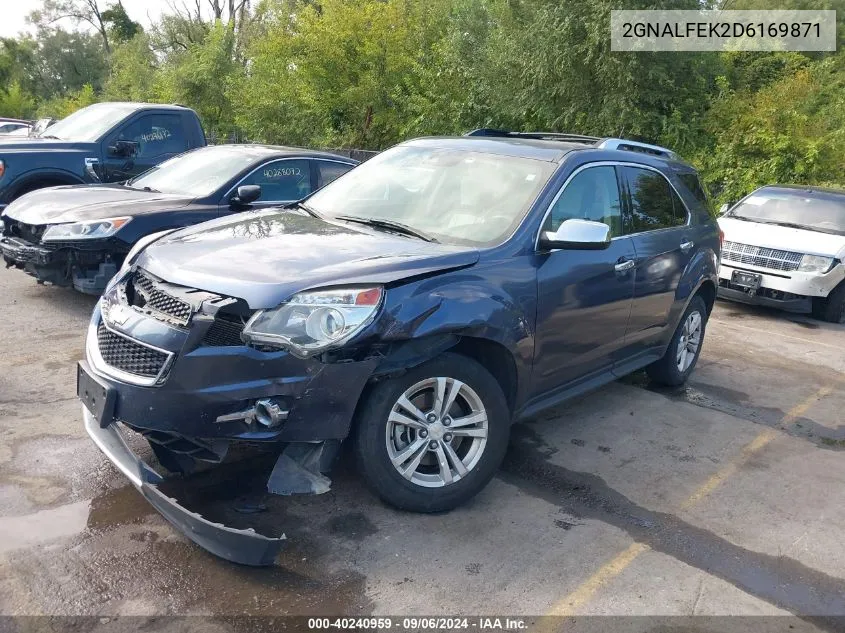 2013 Chevrolet Equinox Ltz VIN: 2GNALFEK2D6169871 Lot: 40240959