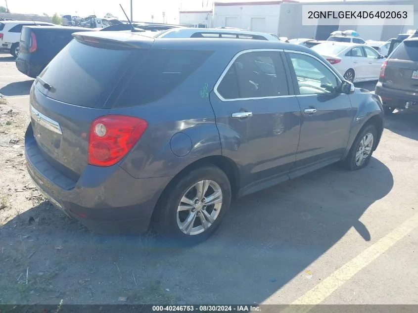 2013 Chevrolet Equinox Ltz VIN: 2GNFLGEK4D6402063 Lot: 40246753