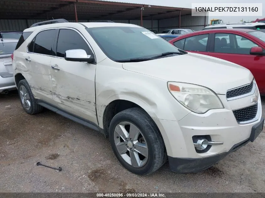 2013 Chevrolet Equinox 2Lt VIN: 1GNALPEK7DZ131160 Lot: 40250095