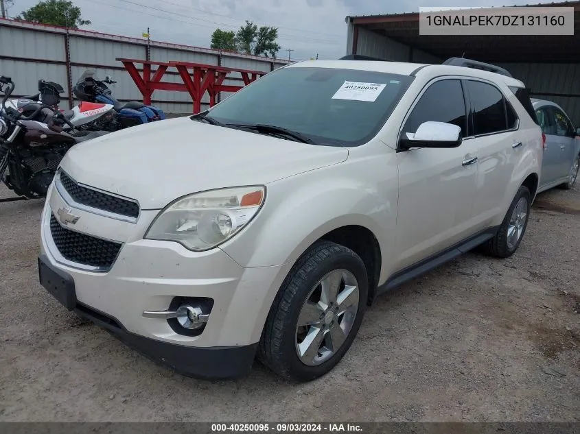 2013 Chevrolet Equinox 2Lt VIN: 1GNALPEK7DZ131160 Lot: 40250095