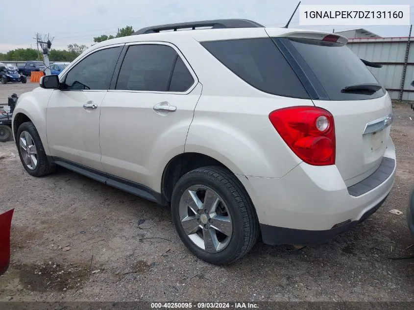 2013 Chevrolet Equinox 2Lt VIN: 1GNALPEK7DZ131160 Lot: 40250095