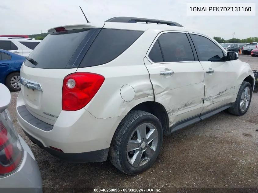 2013 Chevrolet Equinox 2Lt VIN: 1GNALPEK7DZ131160 Lot: 40250095