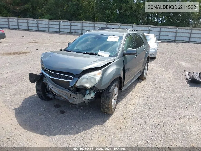 2GNALDEK0D6214522 2013 Chevrolet Equinox 1Lt