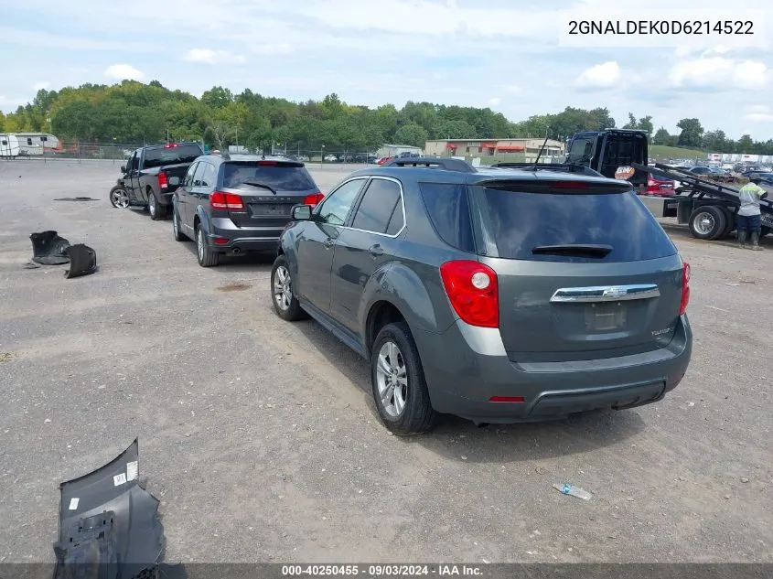 2013 Chevrolet Equinox 1Lt VIN: 2GNALDEK0D6214522 Lot: 40250455