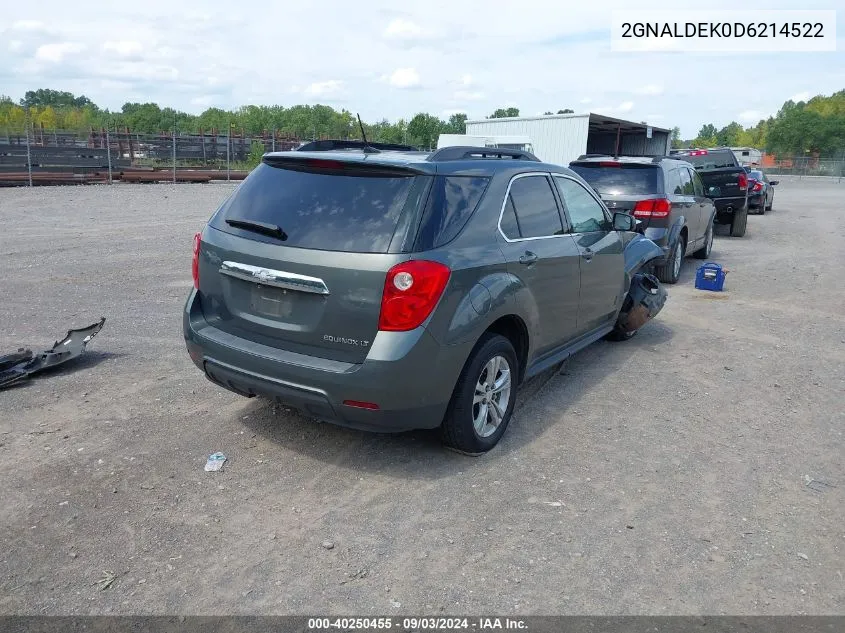 2013 Chevrolet Equinox 1Lt VIN: 2GNALDEK0D6214522 Lot: 40250455