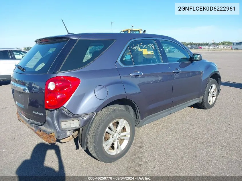 2GNFLCEK0D6222961 2013 Chevrolet Equinox Ls