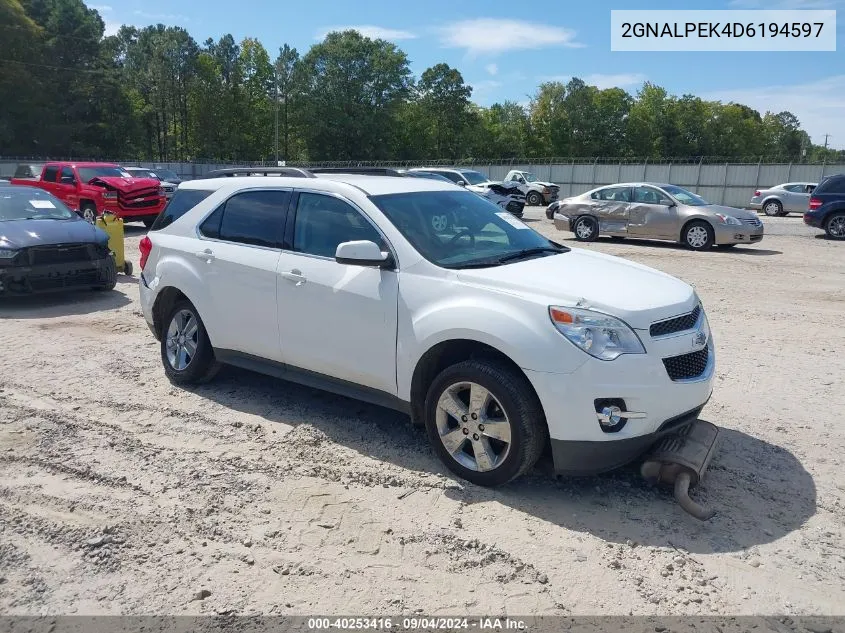 2013 Chevrolet Equinox 2Lt VIN: 2GNALPEK4D6194597 Lot: 40253416