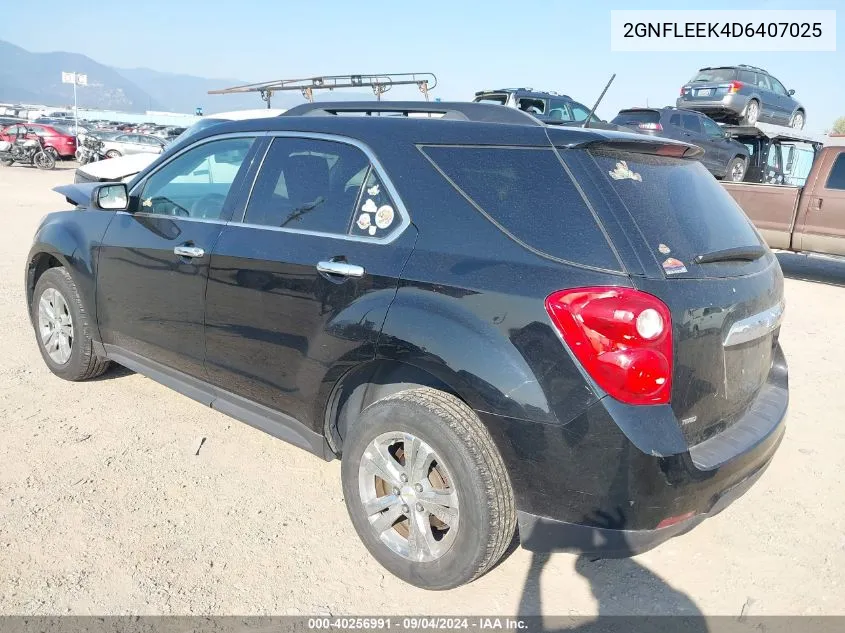 2013 Chevrolet Equinox 1Lt VIN: 2GNFLEEK4D6407025 Lot: 40256991