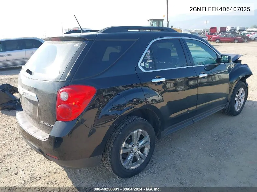 2013 Chevrolet Equinox 1Lt VIN: 2GNFLEEK4D6407025 Lot: 40256991