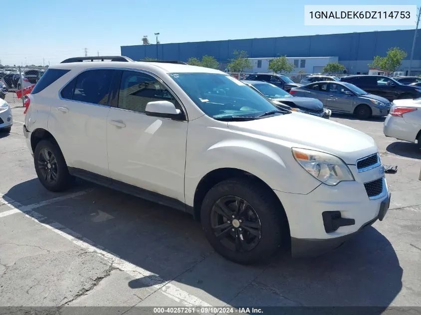 2013 Chevrolet Equinox 1Lt VIN: 1GNALDEK6DZ114753 Lot: 40257261