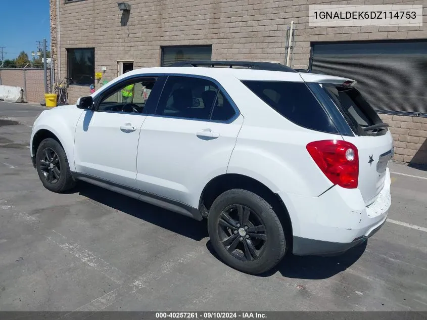 2013 Chevrolet Equinox 1Lt VIN: 1GNALDEK6DZ114753 Lot: 40257261