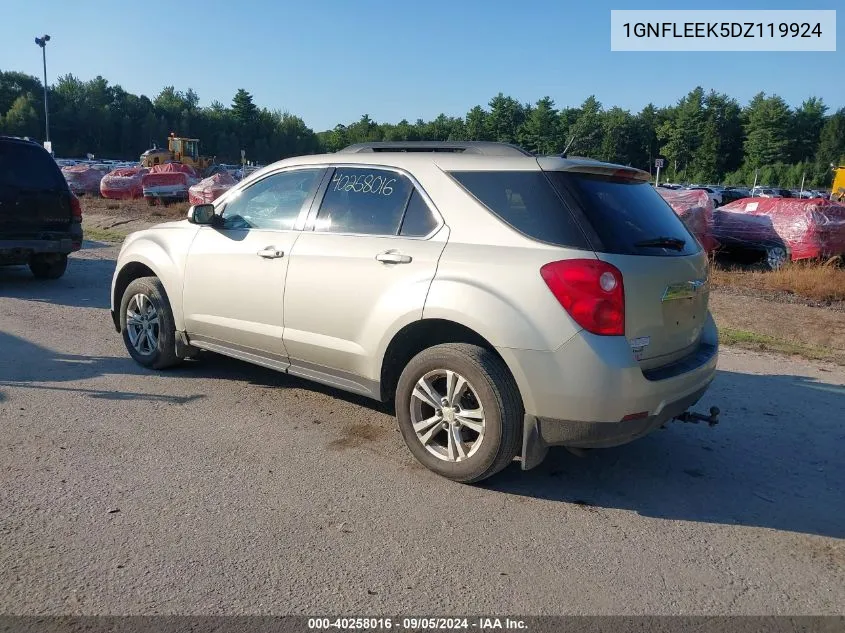 2013 Chevrolet Equinox 1Lt VIN: 1GNFLEEK5DZ119924 Lot: 40258016