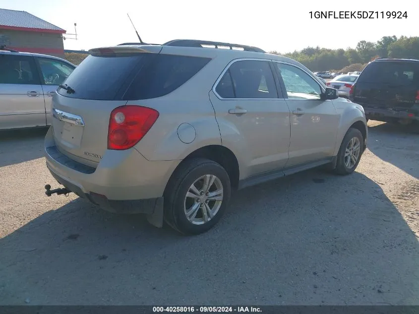 2013 Chevrolet Equinox 1Lt VIN: 1GNFLEEK5DZ119924 Lot: 40258016