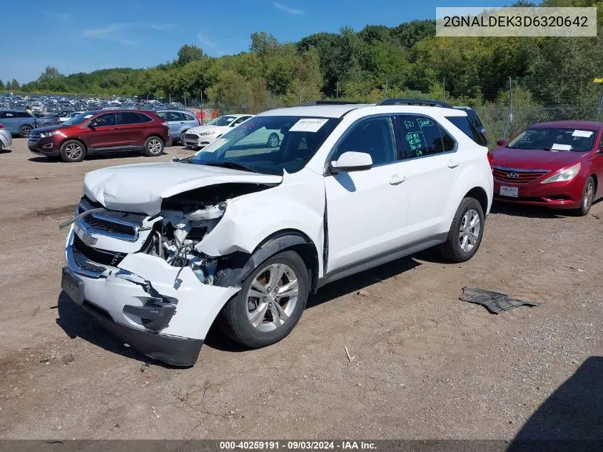 2013 Chevrolet Equinox 1Lt VIN: 2GNALDEK3D6320642 Lot: 40259191