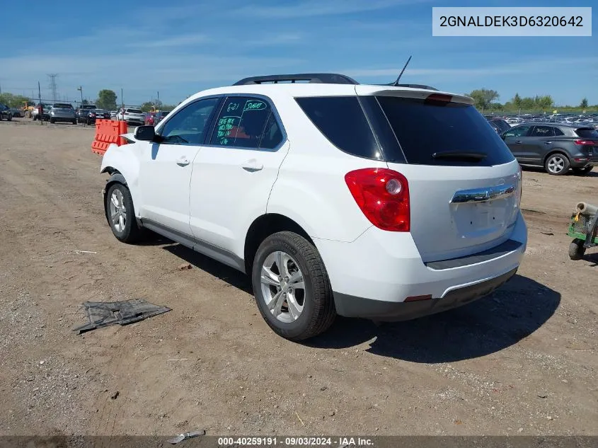 2013 Chevrolet Equinox 1Lt VIN: 2GNALDEK3D6320642 Lot: 40259191