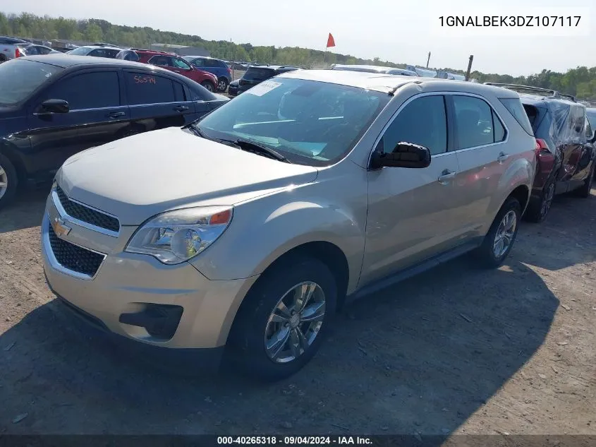 2013 Chevrolet Equinox Ls VIN: 1GNALBEK3DZ107117 Lot: 40265318