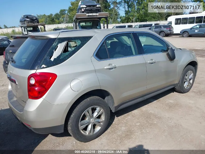 2013 Chevrolet Equinox Ls VIN: 1GNALBEK3DZ107117 Lot: 40265318