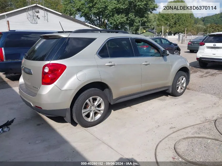 2013 Chevrolet Equinox 1Lt VIN: 2GNALDEK8D6370114 Lot: 40280152