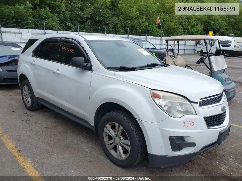 2013 Chevrolet Equinox Ls VIN: 2GNALBEK4D1158991 Lot: 40292370