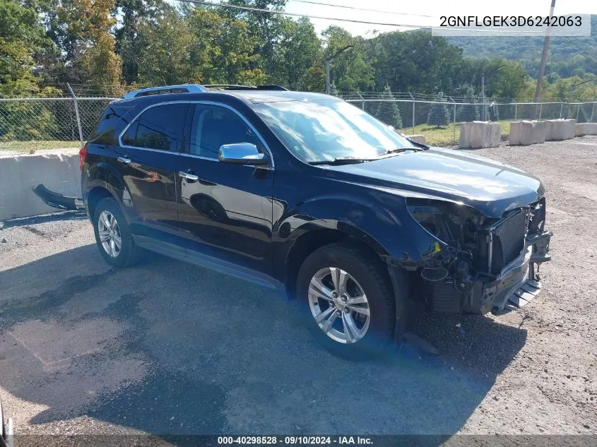 2013 Chevrolet Equinox Ltz VIN: 2GNFLGEK3D6242063 Lot: 40298528