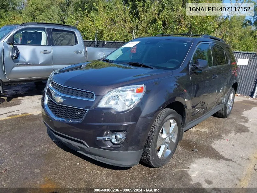 2013 Chevrolet Equinox 2Lt VIN: 1GNALPEK4DZ117152 Lot: 40300236