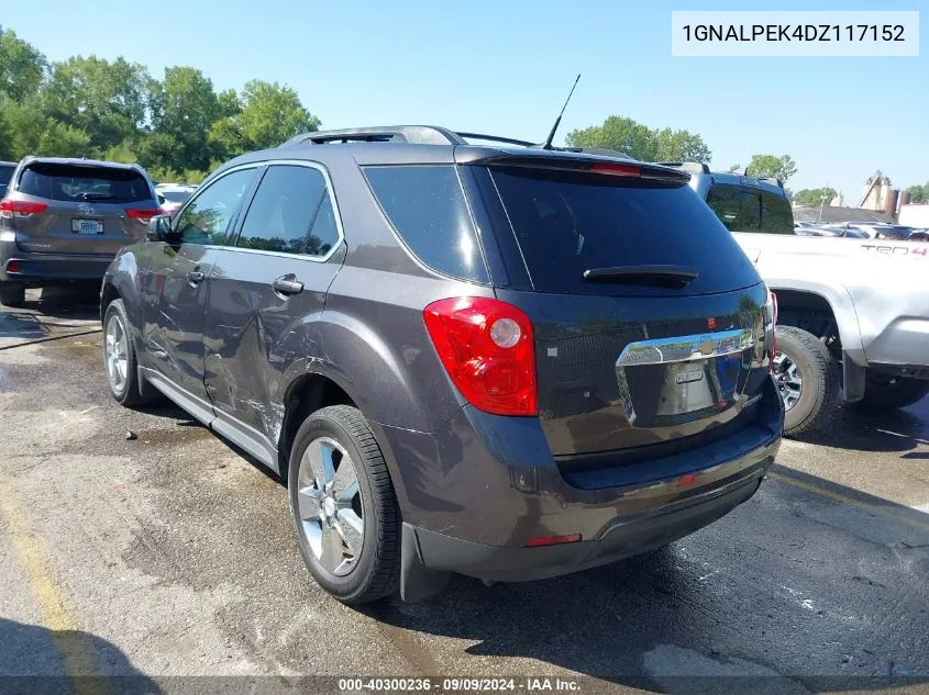 2013 Chevrolet Equinox 2Lt VIN: 1GNALPEK4DZ117152 Lot: 40300236