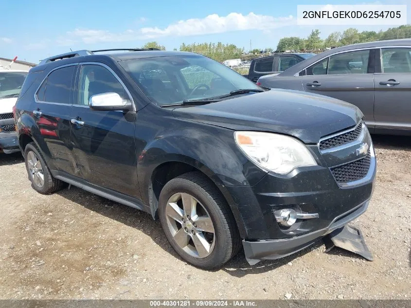 2013 Chevrolet Equinox Ltz VIN: 2GNFLGEK0D6254705 Lot: 40301281