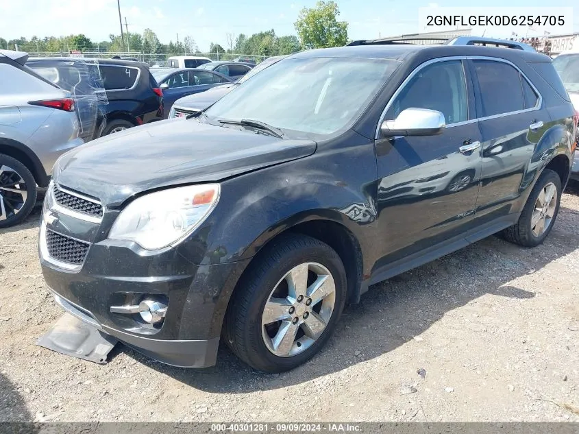 2013 Chevrolet Equinox Ltz VIN: 2GNFLGEK0D6254705 Lot: 40301281