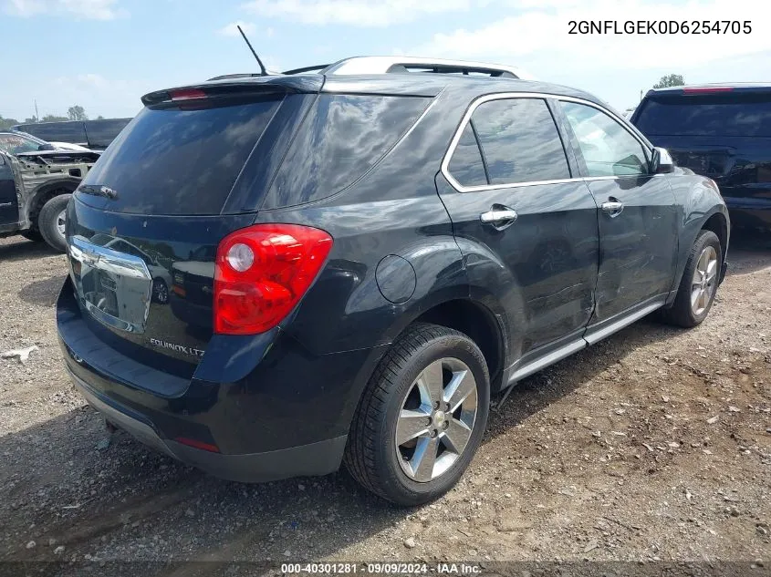 2013 Chevrolet Equinox Ltz VIN: 2GNFLGEK0D6254705 Lot: 40301281