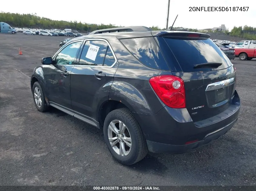 2013 Chevrolet Equinox 1Lt VIN: 2GNFLEEK5D6187457 Lot: 40302878