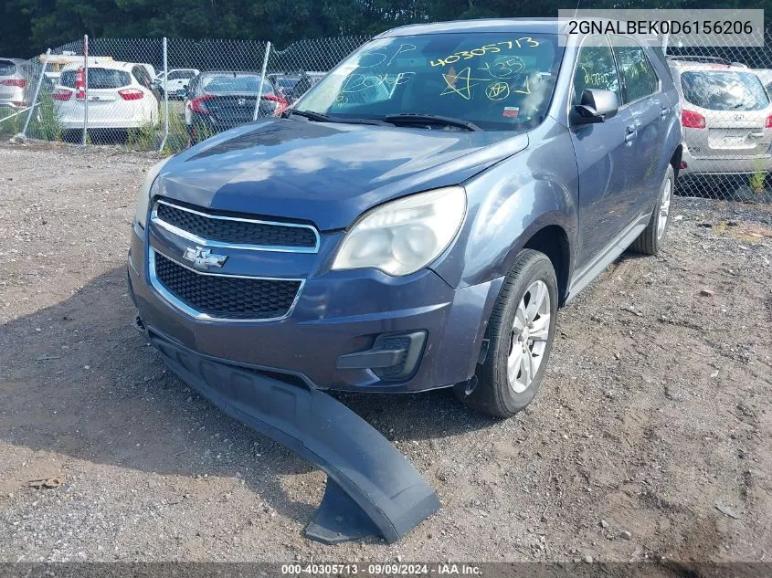 2013 Chevrolet Equinox Ls VIN: 2GNALBEK0D6156206 Lot: 40305713