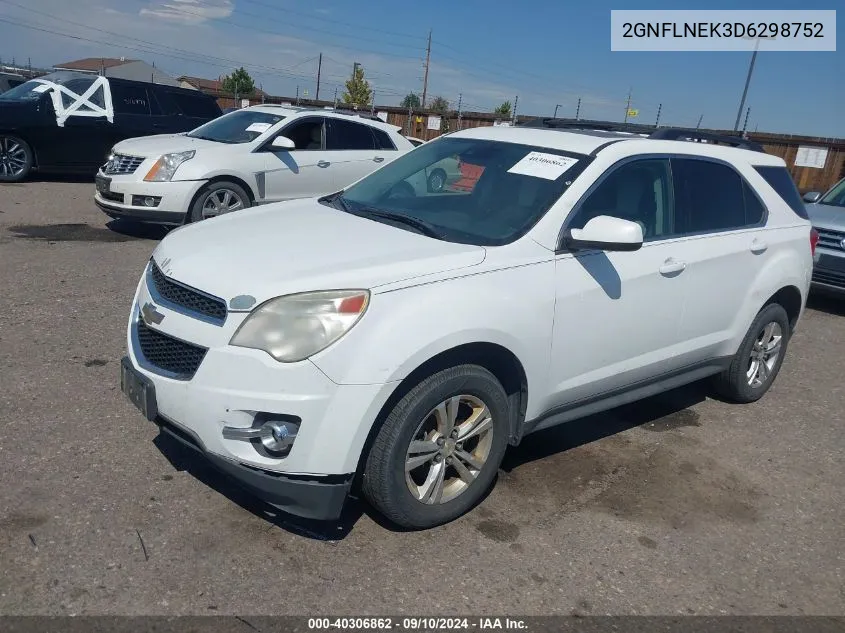 2013 Chevrolet Equinox 2Lt VIN: 2GNFLNEK3D6298752 Lot: 40306862